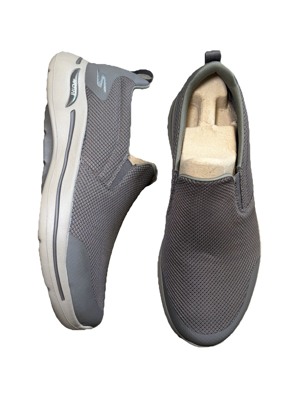 Skechers Gowalk Arch Fit Men’s Size 12 Extra Wide Width Taupe Shoes Slip On